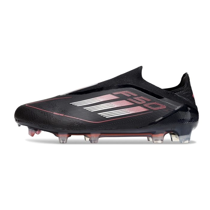 adidas F50 Elite Laceless FG - Core Black/Iron Metal/Lucid Red