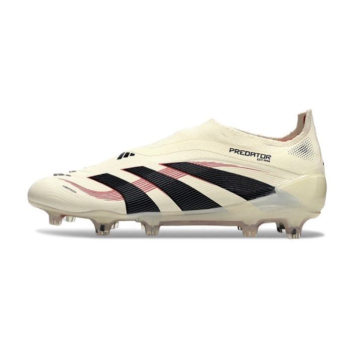 adidas Predator Elite Laceless FG Goal Hunter Pack - Off White/Core Black/Pure Ruby