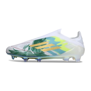 adidas F50 Elite Laceless FG White Green Gold Firm Ground Football Boot