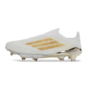 adidas F50+ Elite Laceless FG Cloud White Thermal Gold Metallic Golden Beige