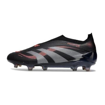adidas Predator Elite Laceless FG Stealth Victory - Black/Grey Four/Lucid Red