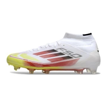 adidas Womens F50 Elite Mid FG White Lucid Red Solar Yellow
